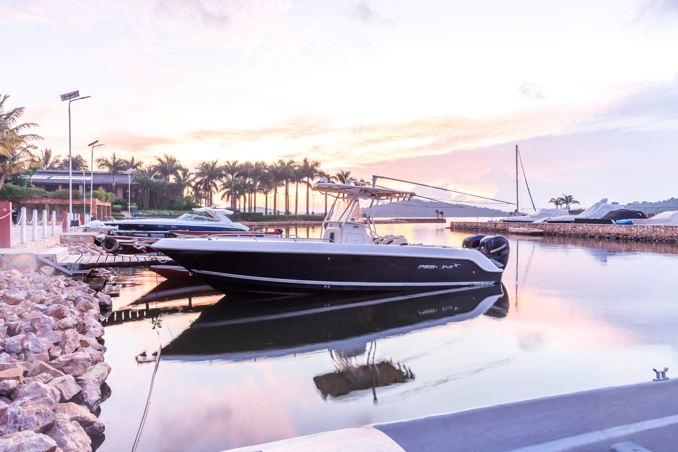 speke resort munyonyo marina boats